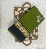 Narayanpeta Mercerised Cotton elephant gap boarder