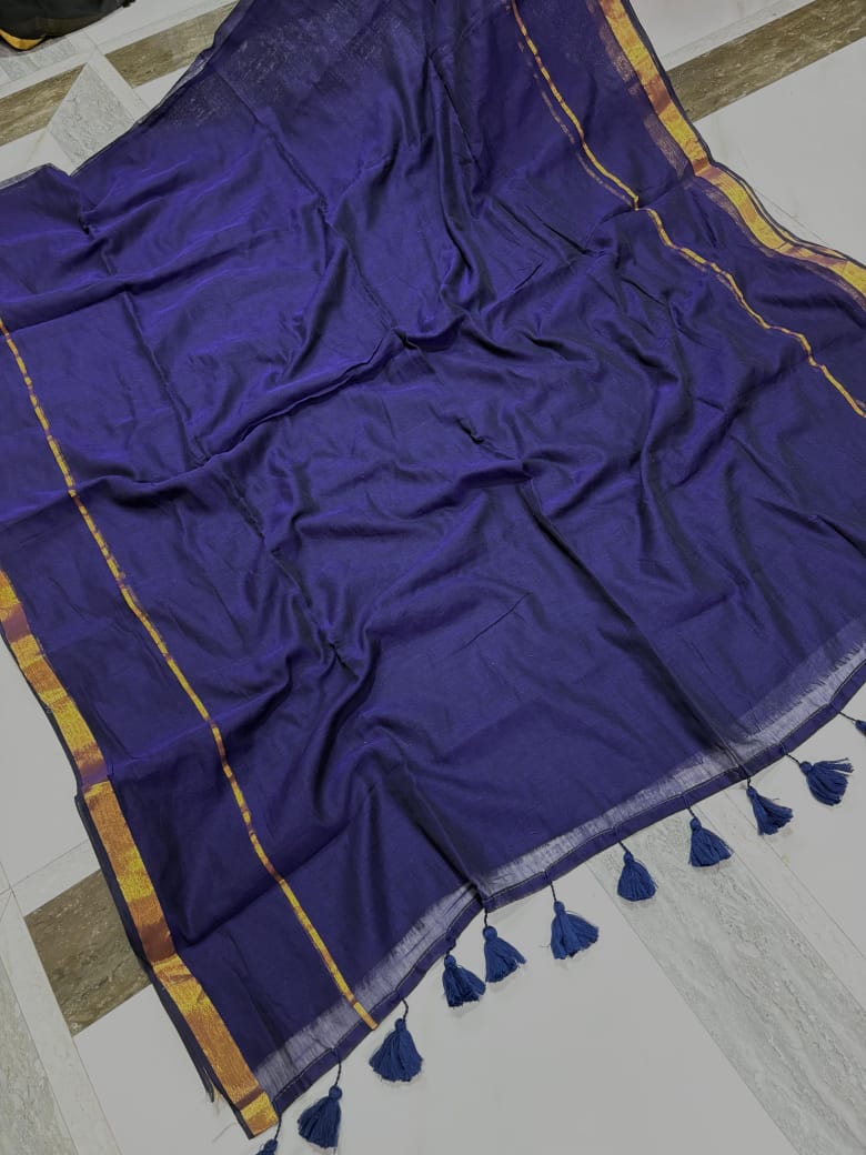 Mul cotton zari 120 count saree