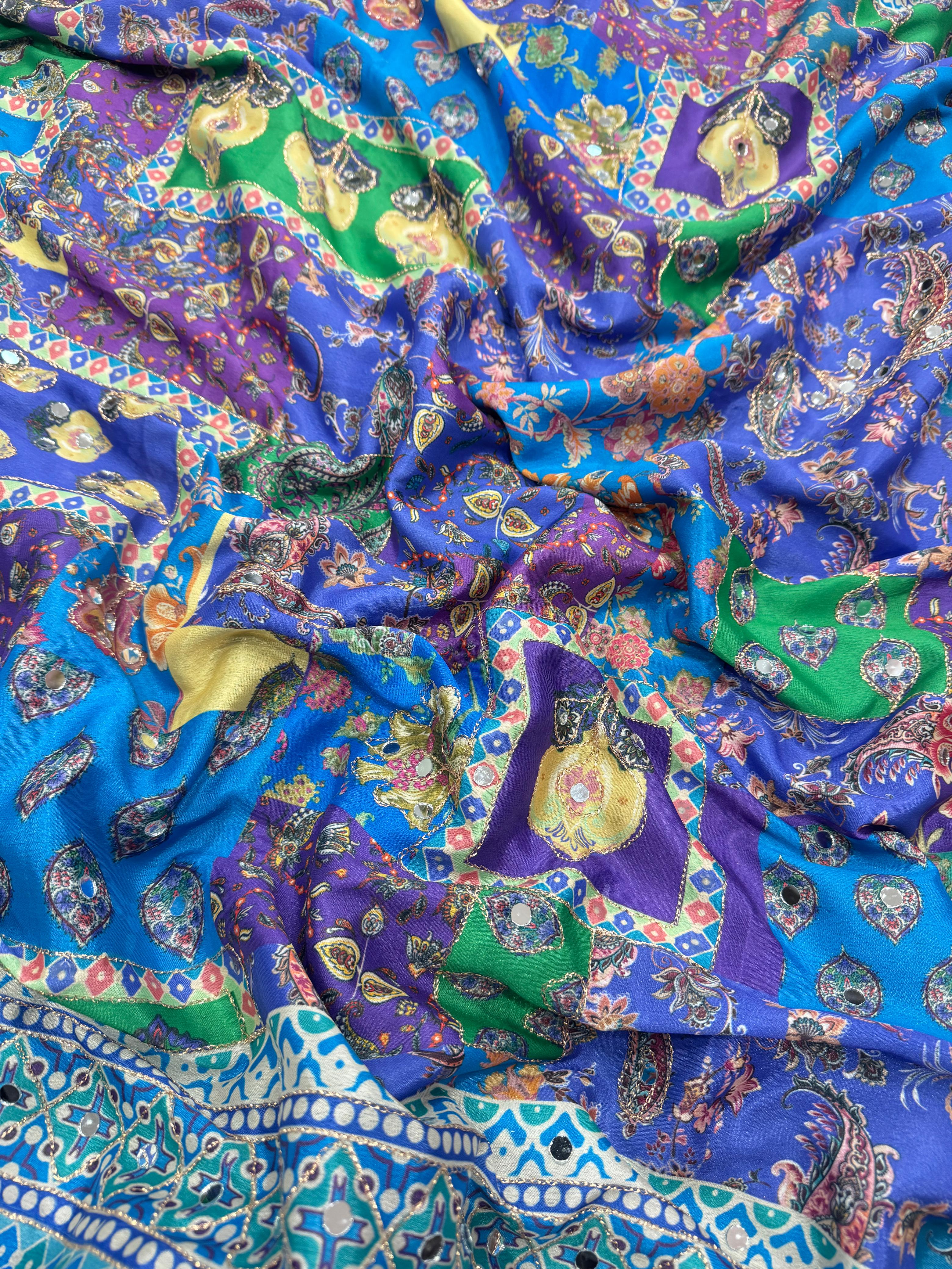 Premium Laya celeb inspired ajrak saree