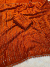 Space silk katli and siroski work sarees