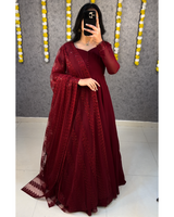 Beautiful Georgette Gown with Duppatta