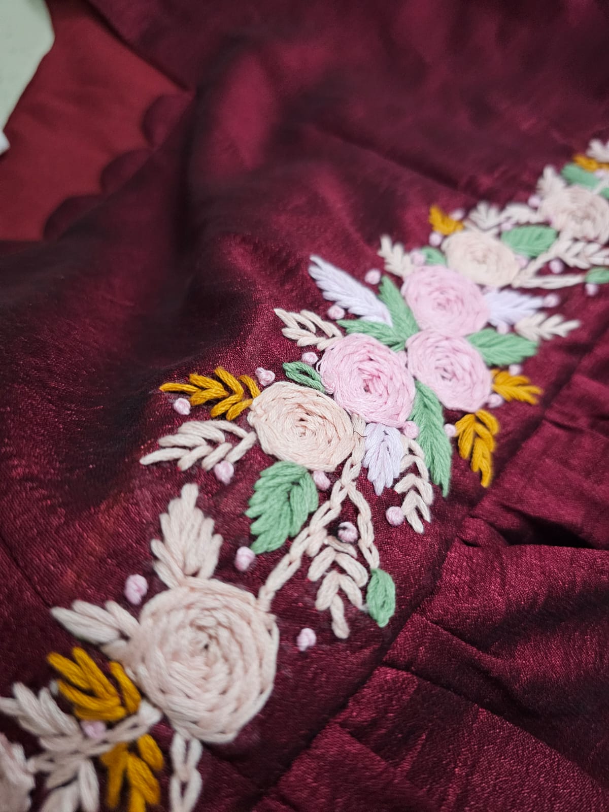 Lilly bullion knot vichitra silk frock