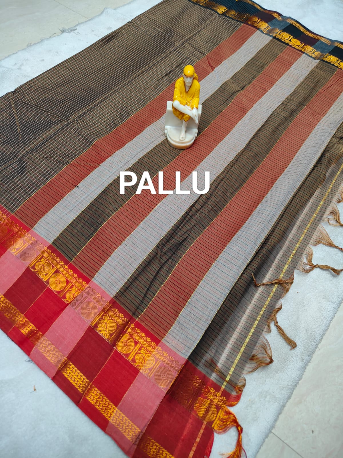 Narayanpeta Ganga Jamuna boarder checks saree