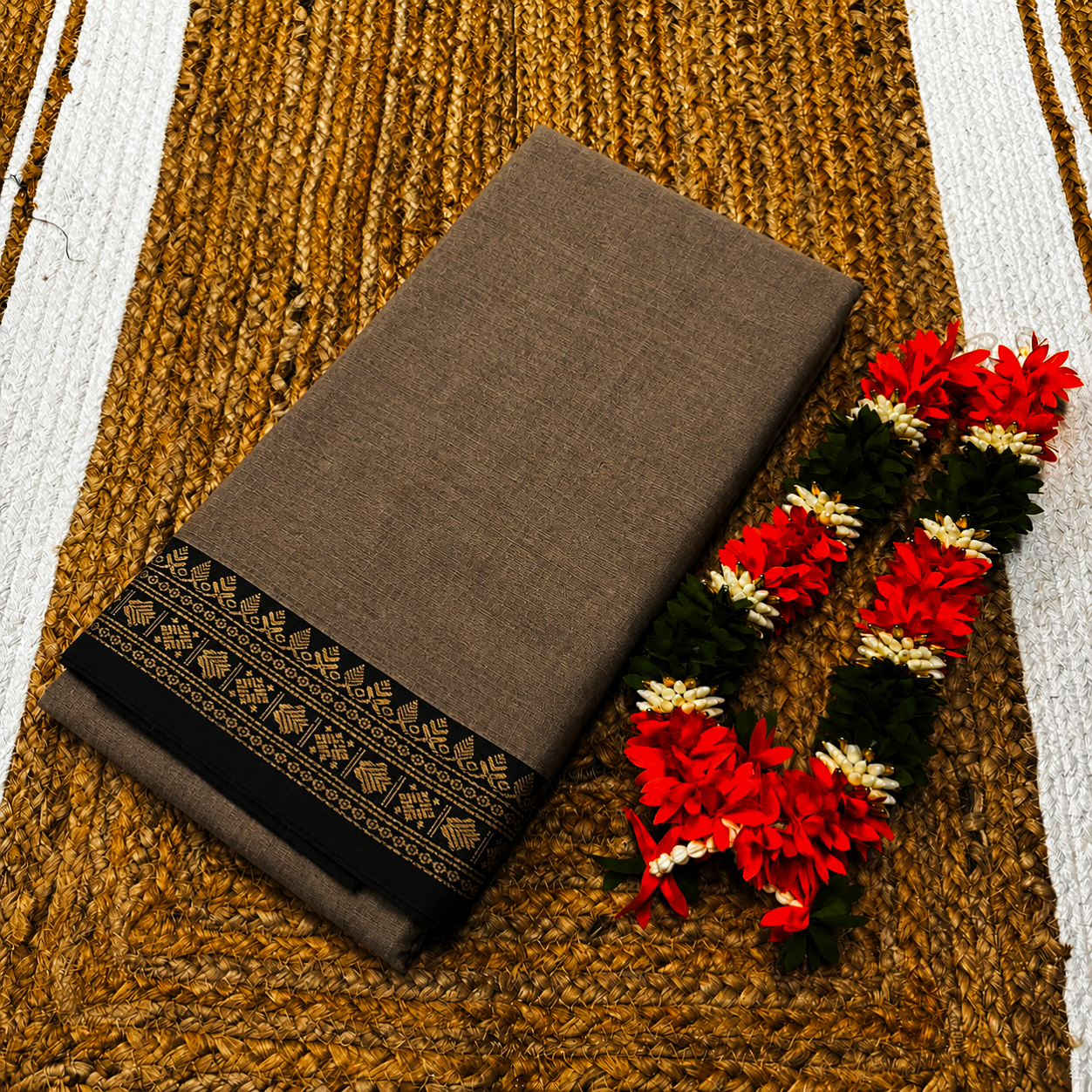 Narayanpeta Pure Cotton rudraksha boarder saree