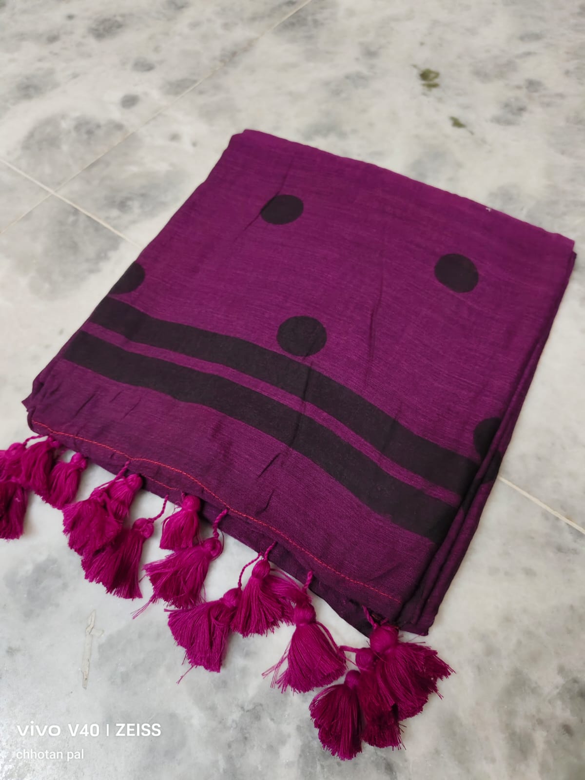 Polka dots ball mul cotton 120 count sraee