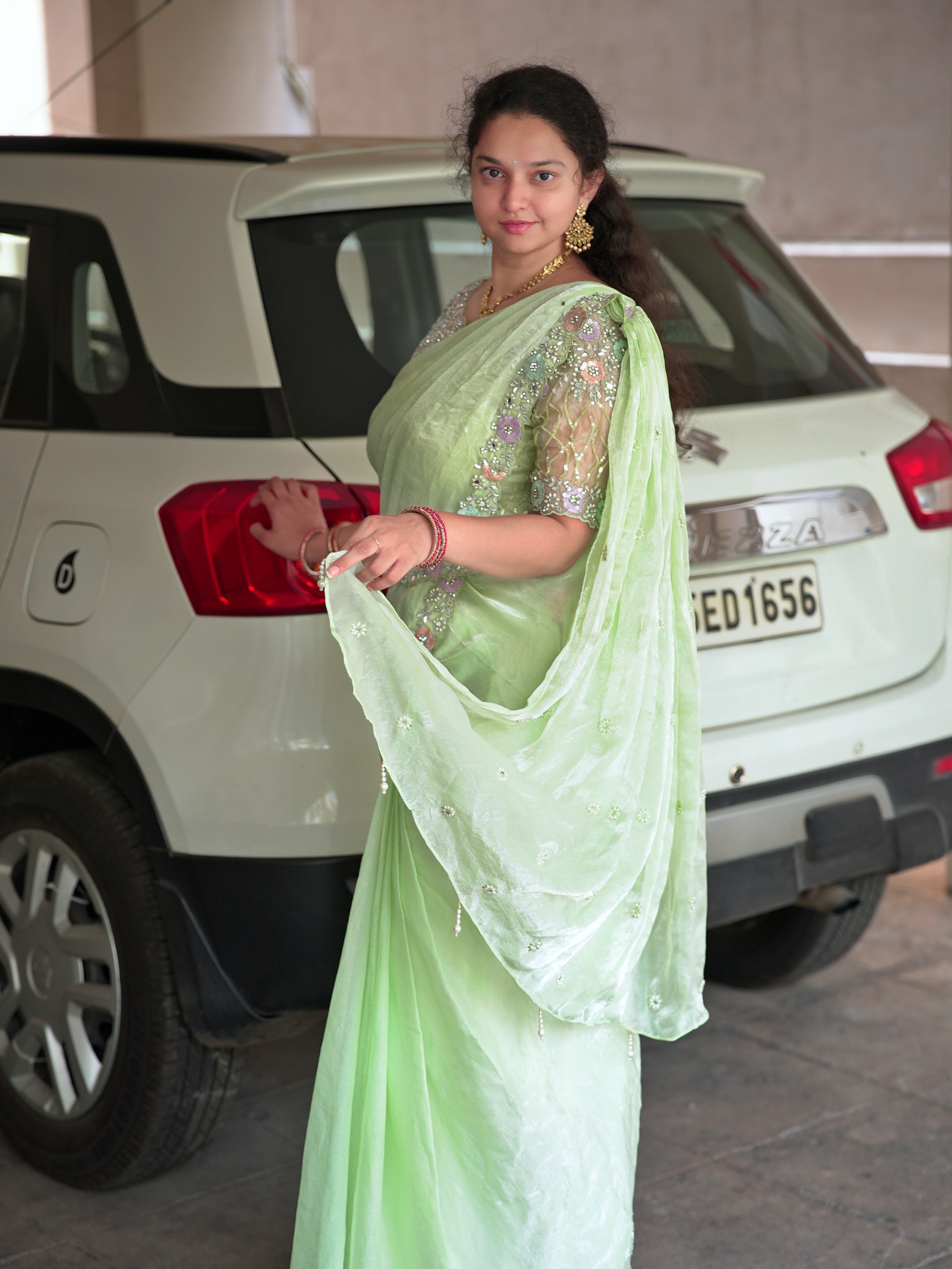 Designer Partywear fully stitched ready to wear saree