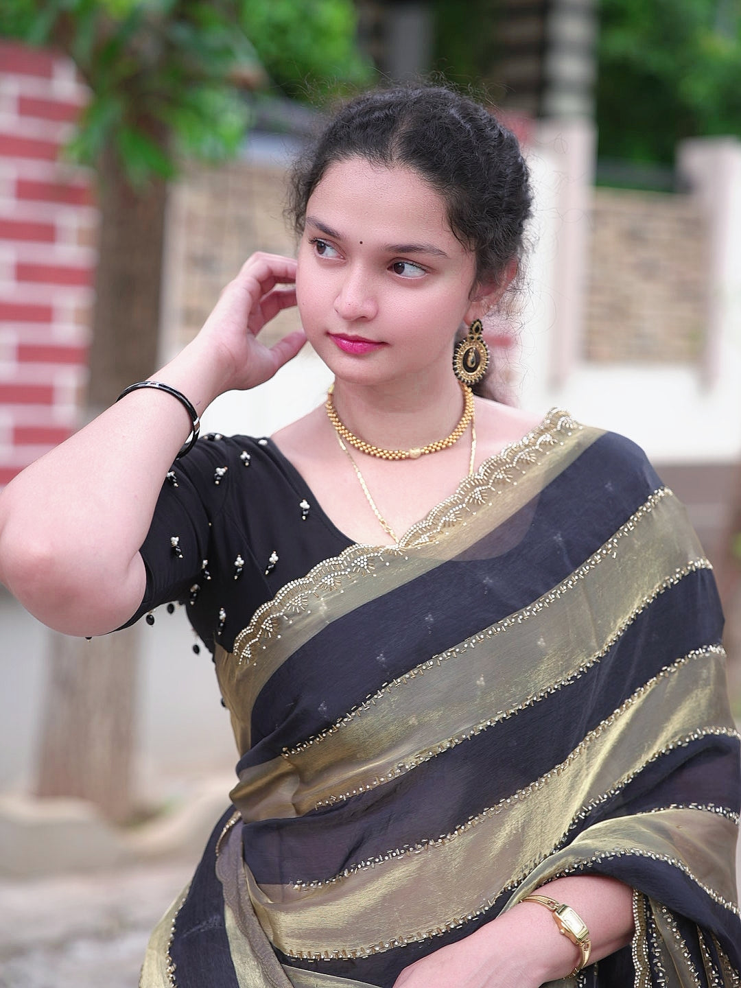 Space silk soft siroski diamond sarees