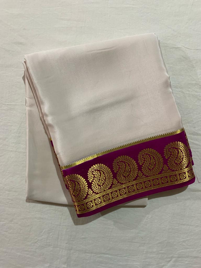 Mysore silk contrast budget friendly saree