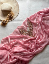 Exclusive Space silk bird patch saree