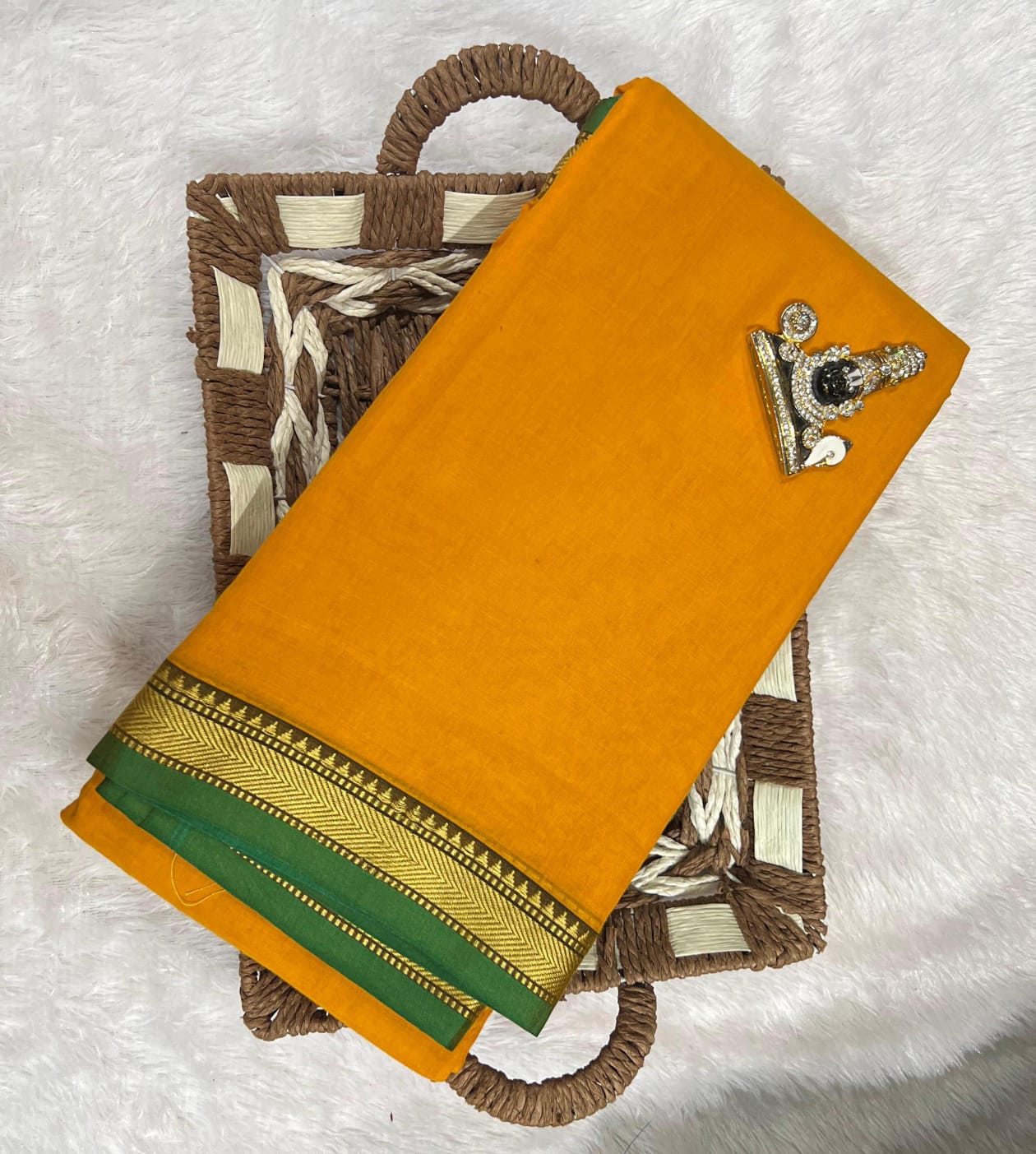Narayanpeta Mercerised Cotton temple boarder