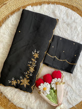 Rangoli crush pure handwork saree