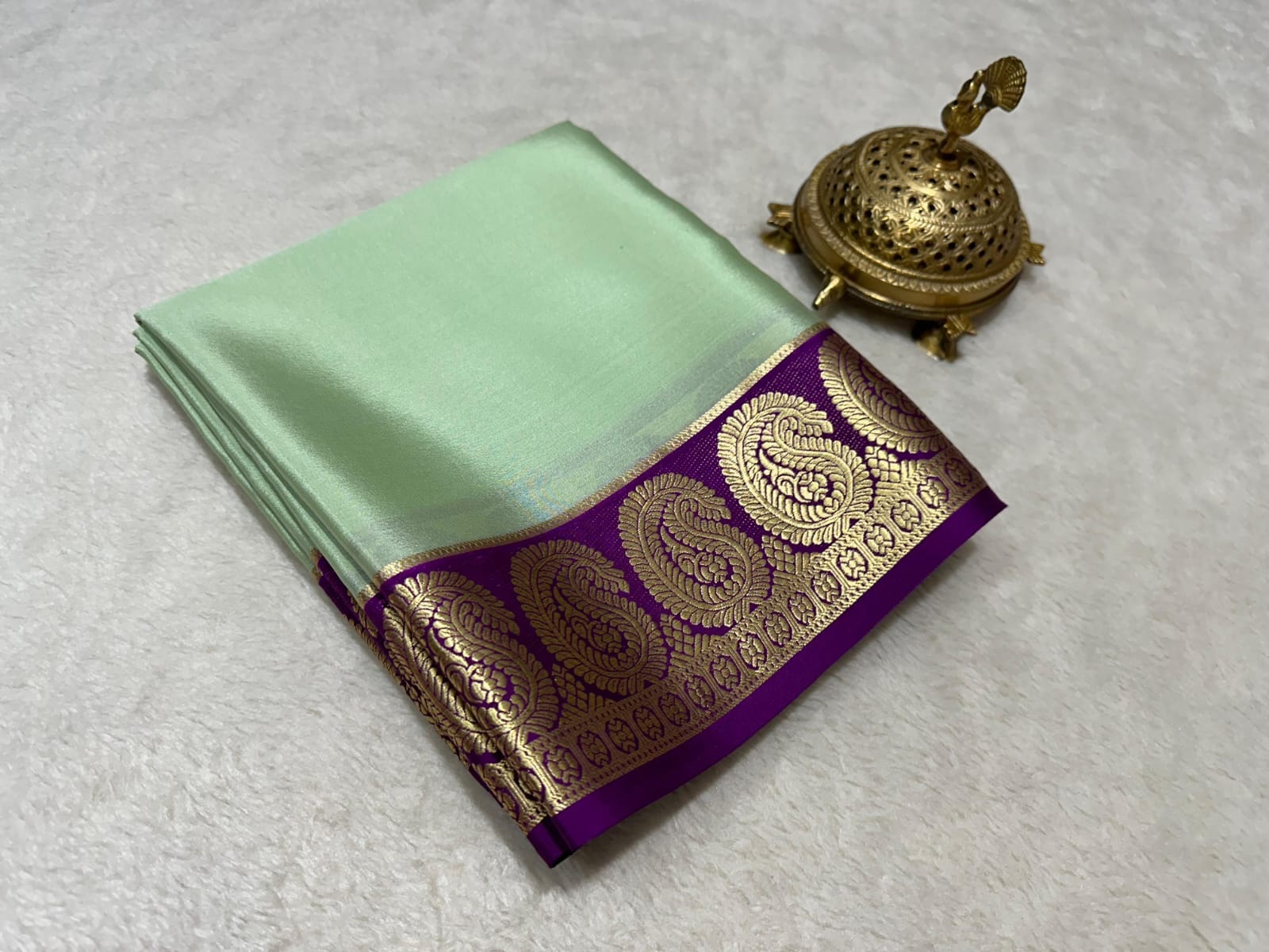 Mysore silk contrast budget friendly saree