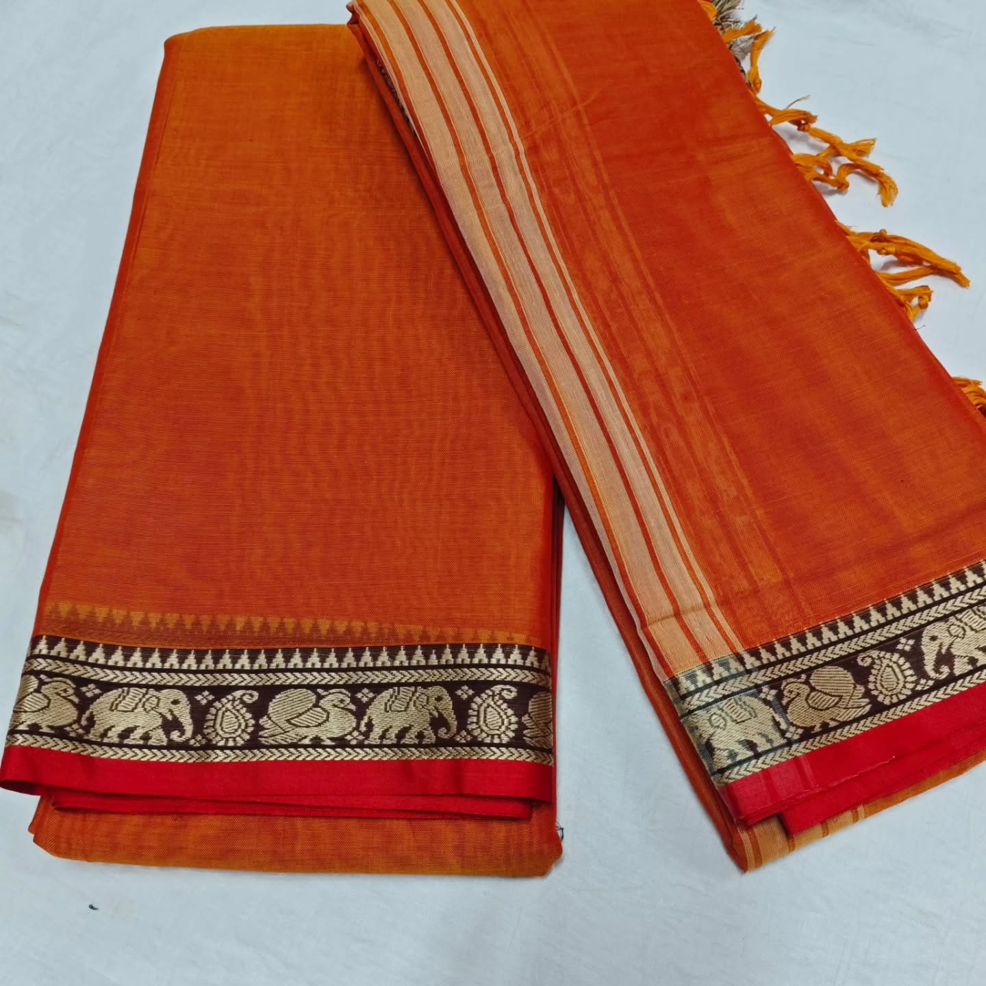 Narayanpeta Elephant Peacock Small boarder dress material