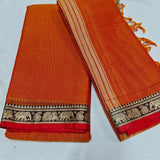 Narayanpeta Elephant Peacock Small boarder dress material