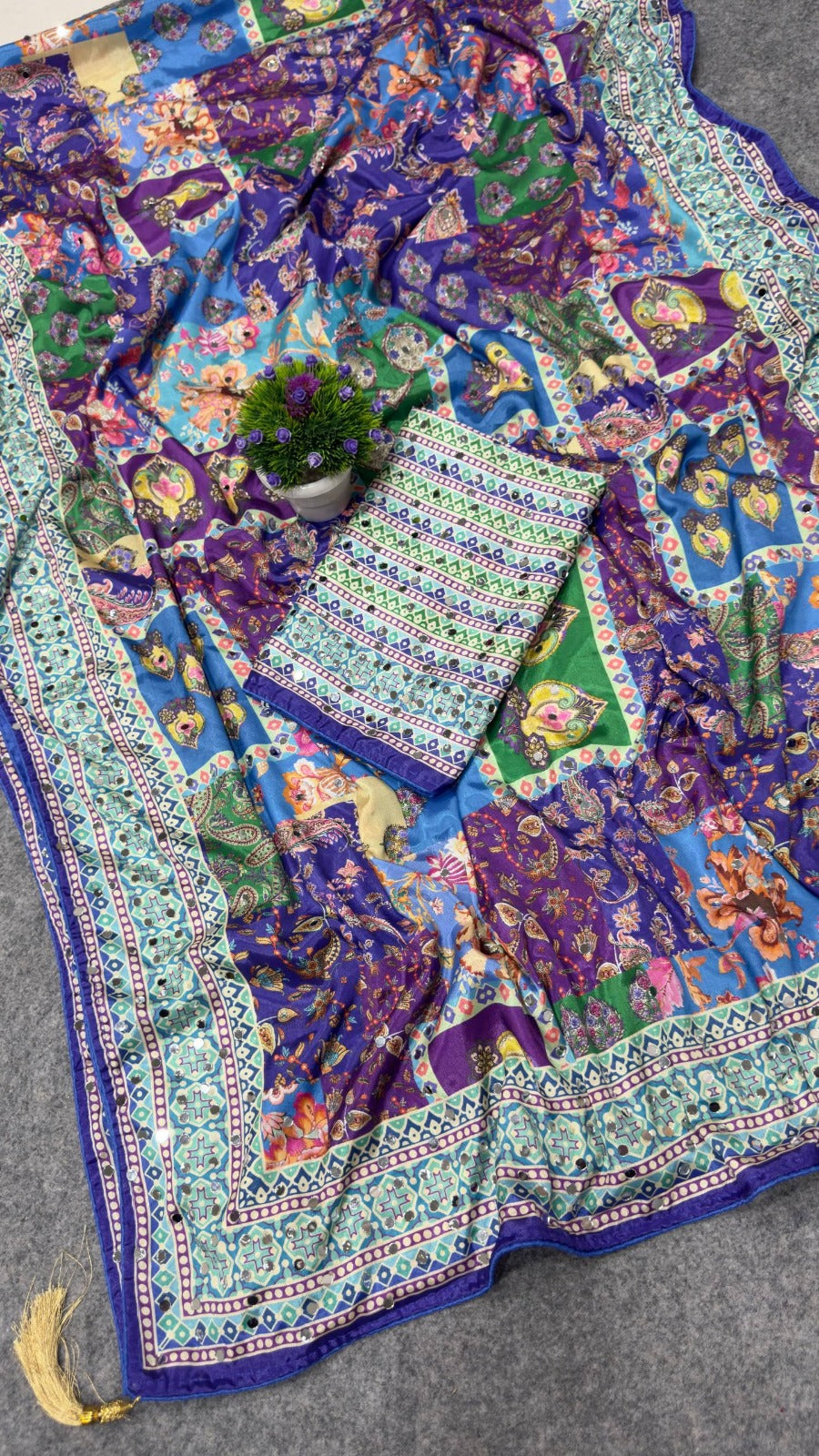 Laya celeb inspired ajrak saree budget friendly range