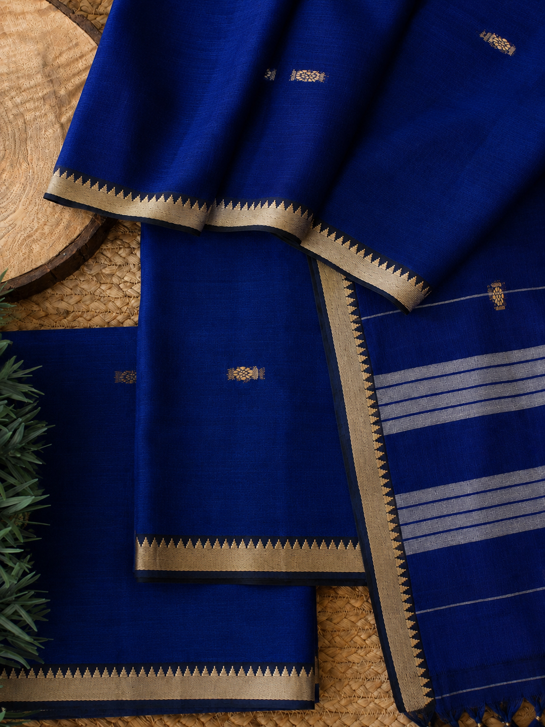 Narayanpeta buttis small boarder dress material set