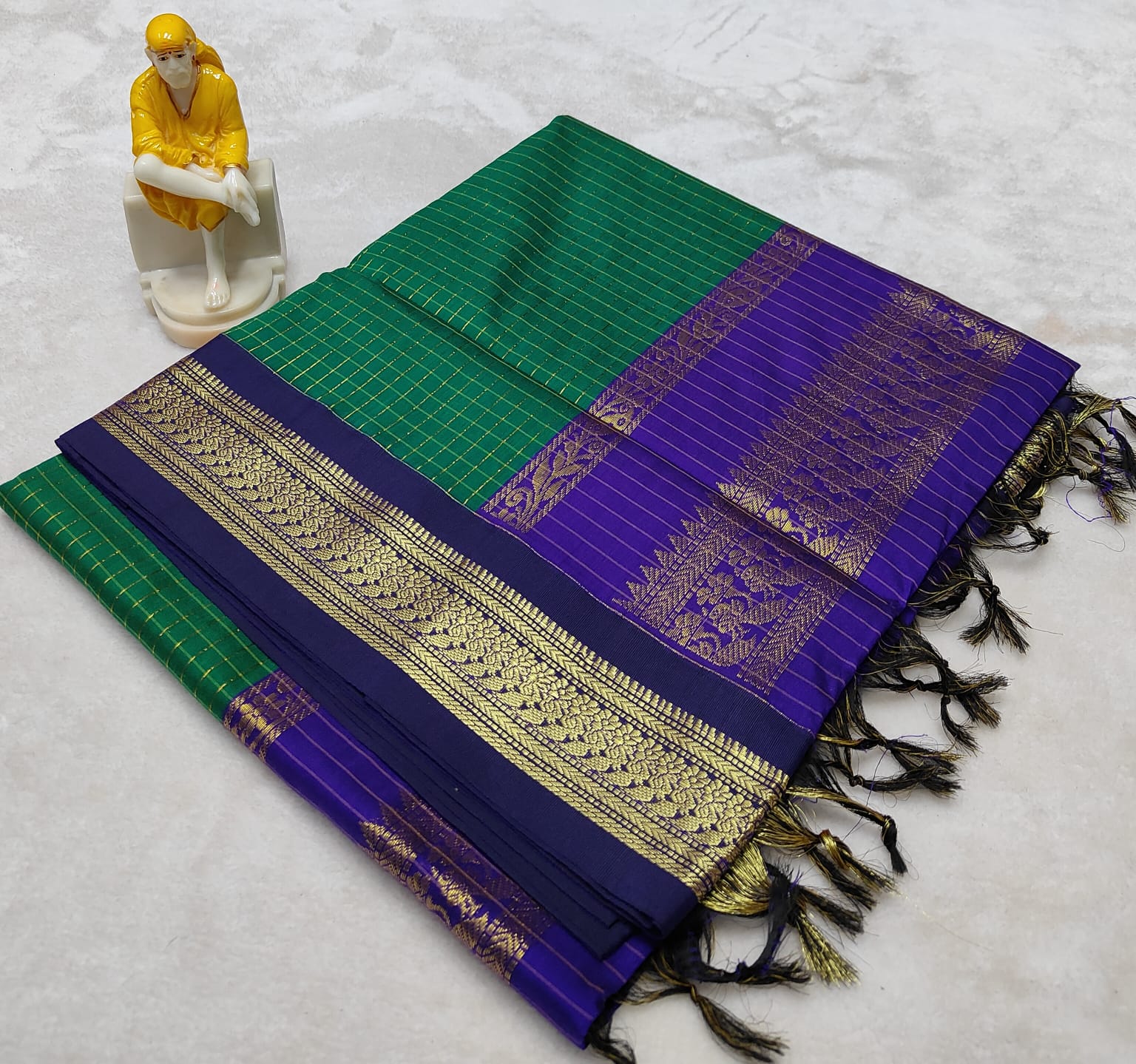 Kalyani pattu cotton checks saree
