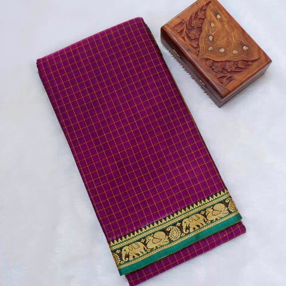 Narayanpeta samantha inspired checks saree