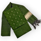 Raw silk dress material set