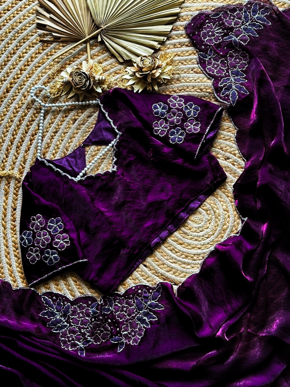 Exclusive space silk party wear saree