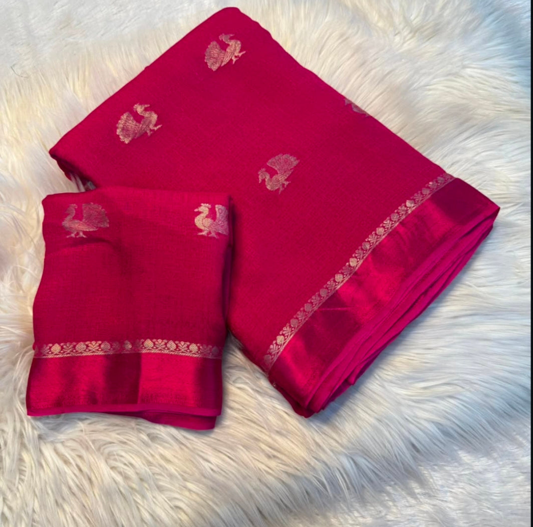 Viscose jute saree