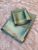 Viscose georgette vintage checks saree