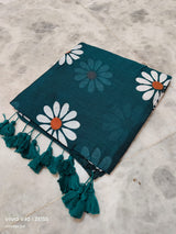 Pure Mul cotton sunflower 🌻 handpainted saree