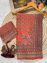 Kareena Kapoor inspired Premium georgette ajrak saree