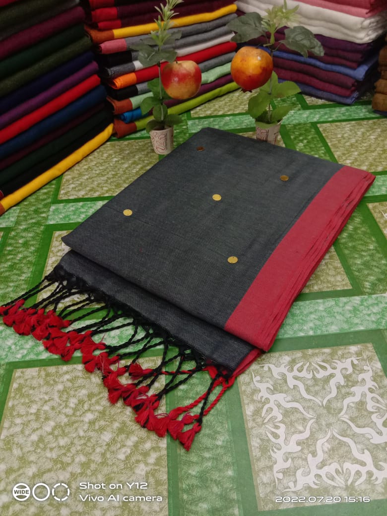 Khadi cotton gini work saree
