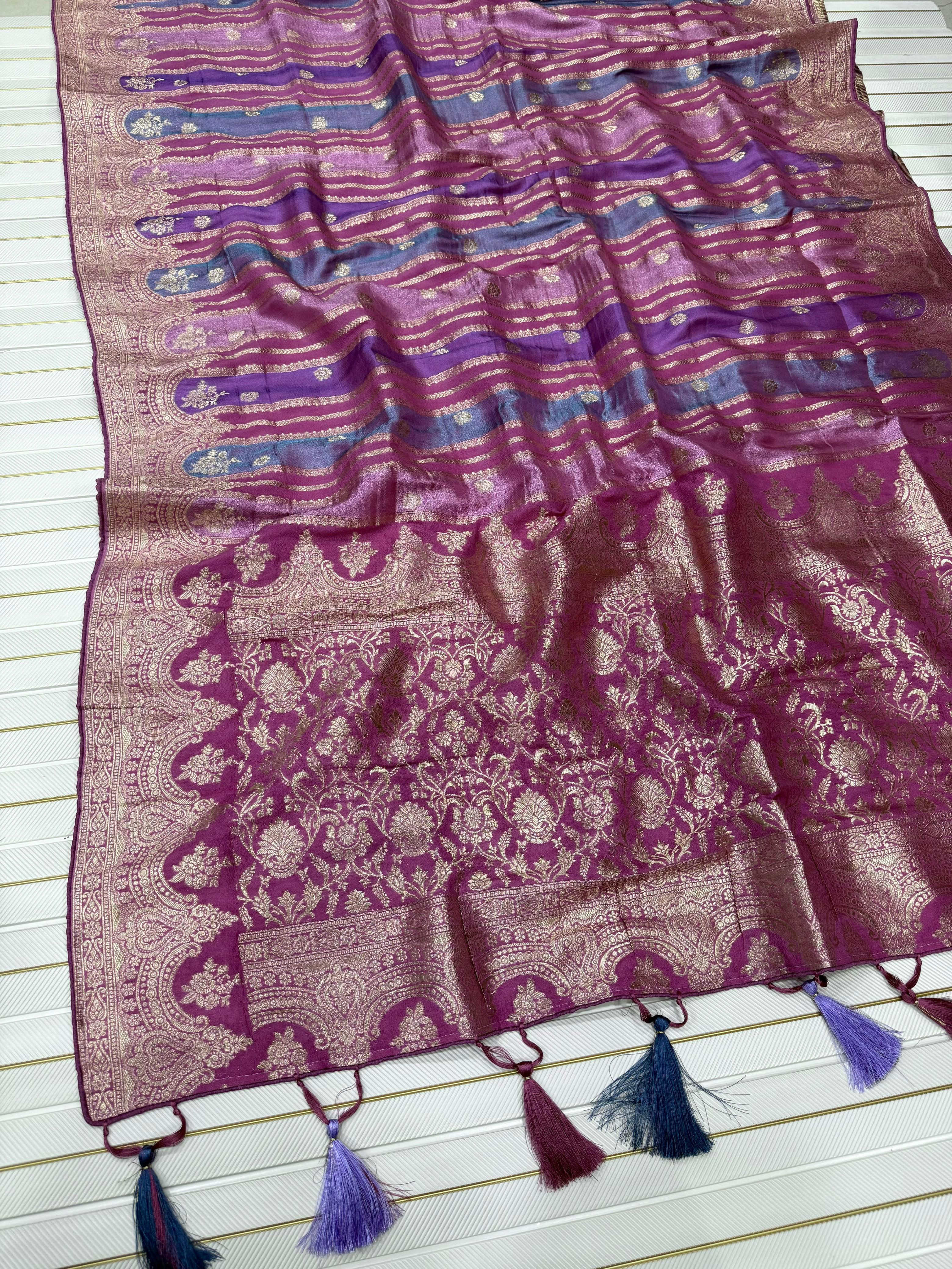 Soft kaddi georgette rangkat design sarees