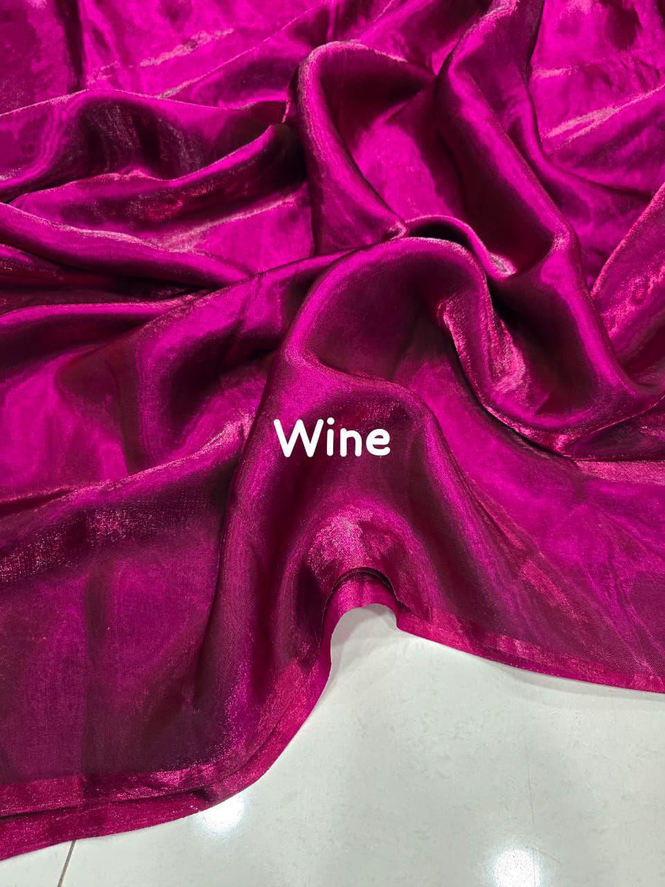 Plain Space silk dual tone saree