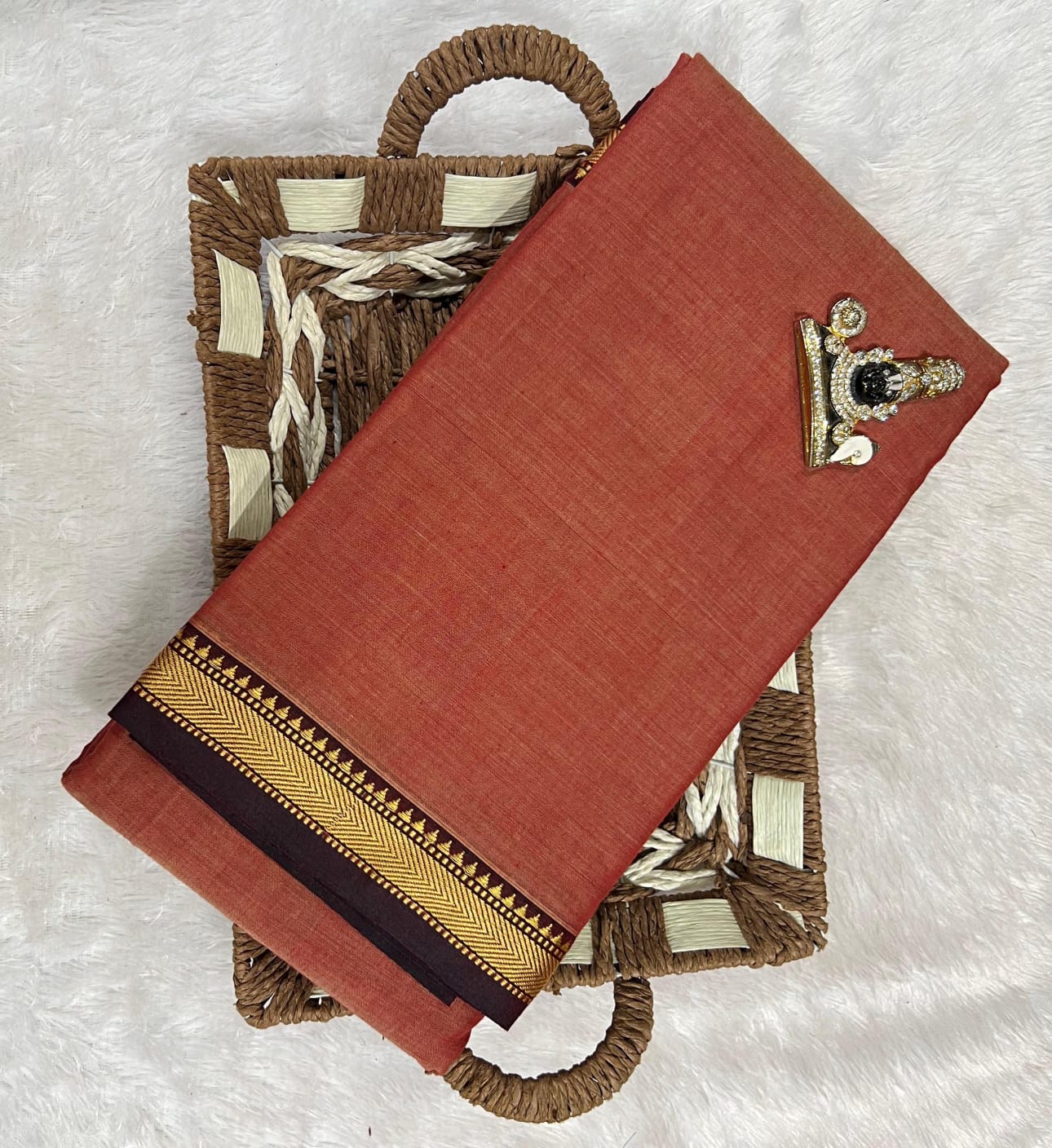 Narayanpeta Mercerised Cotton temple boarder