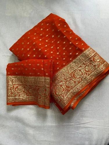 Pure Viscose georgette saree