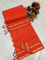 Kalyani Vintage Checked gap boarder saree