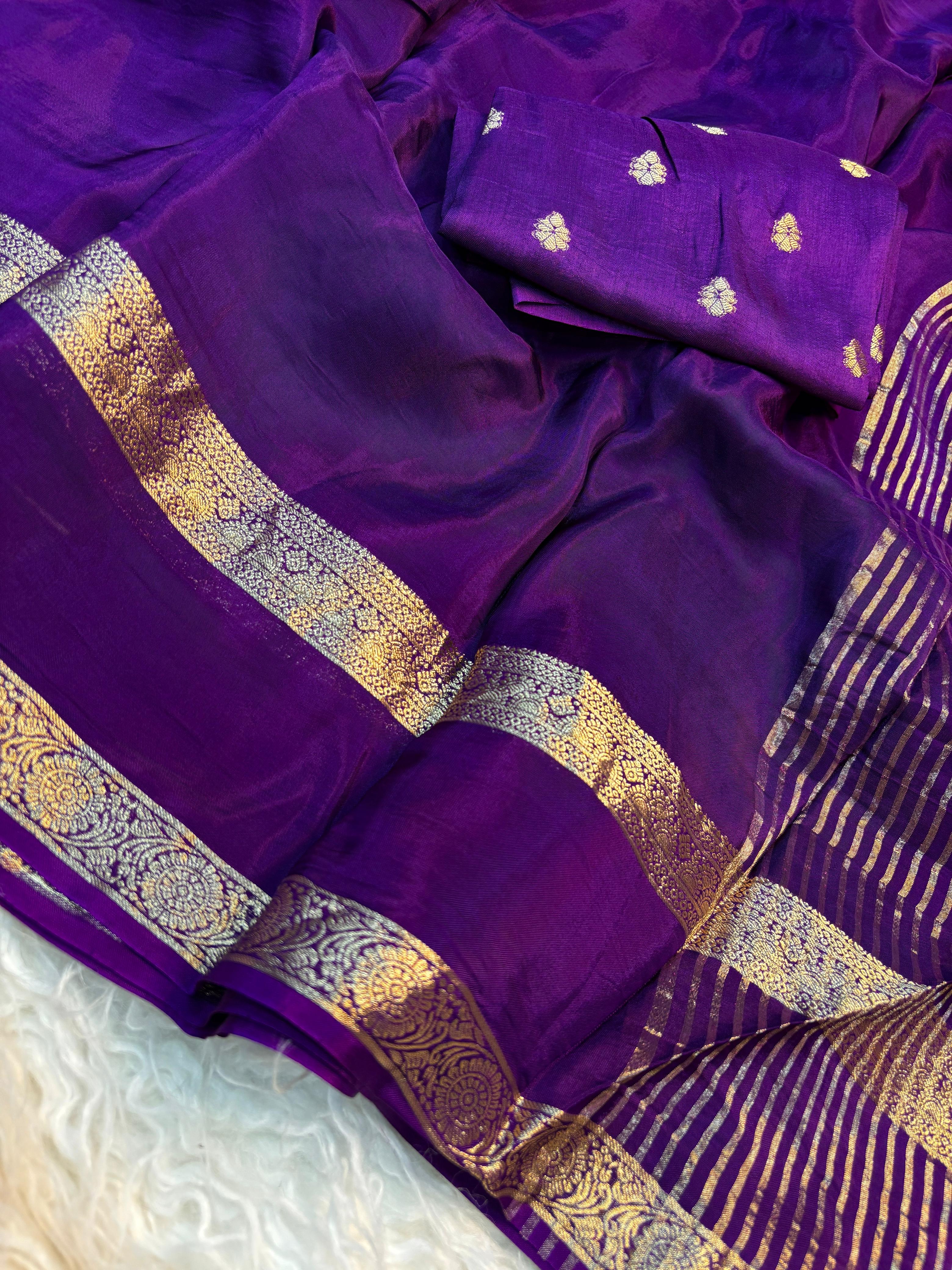 Royal mysore silk gap boarder saree