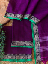 Narayanpeta Elephant Peacock Small boarder dress material