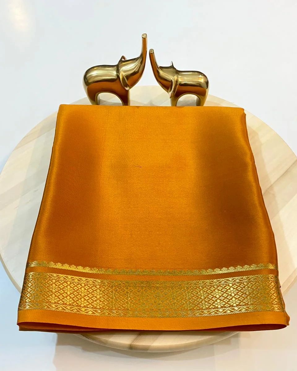 Mysore silk saree gap boarder