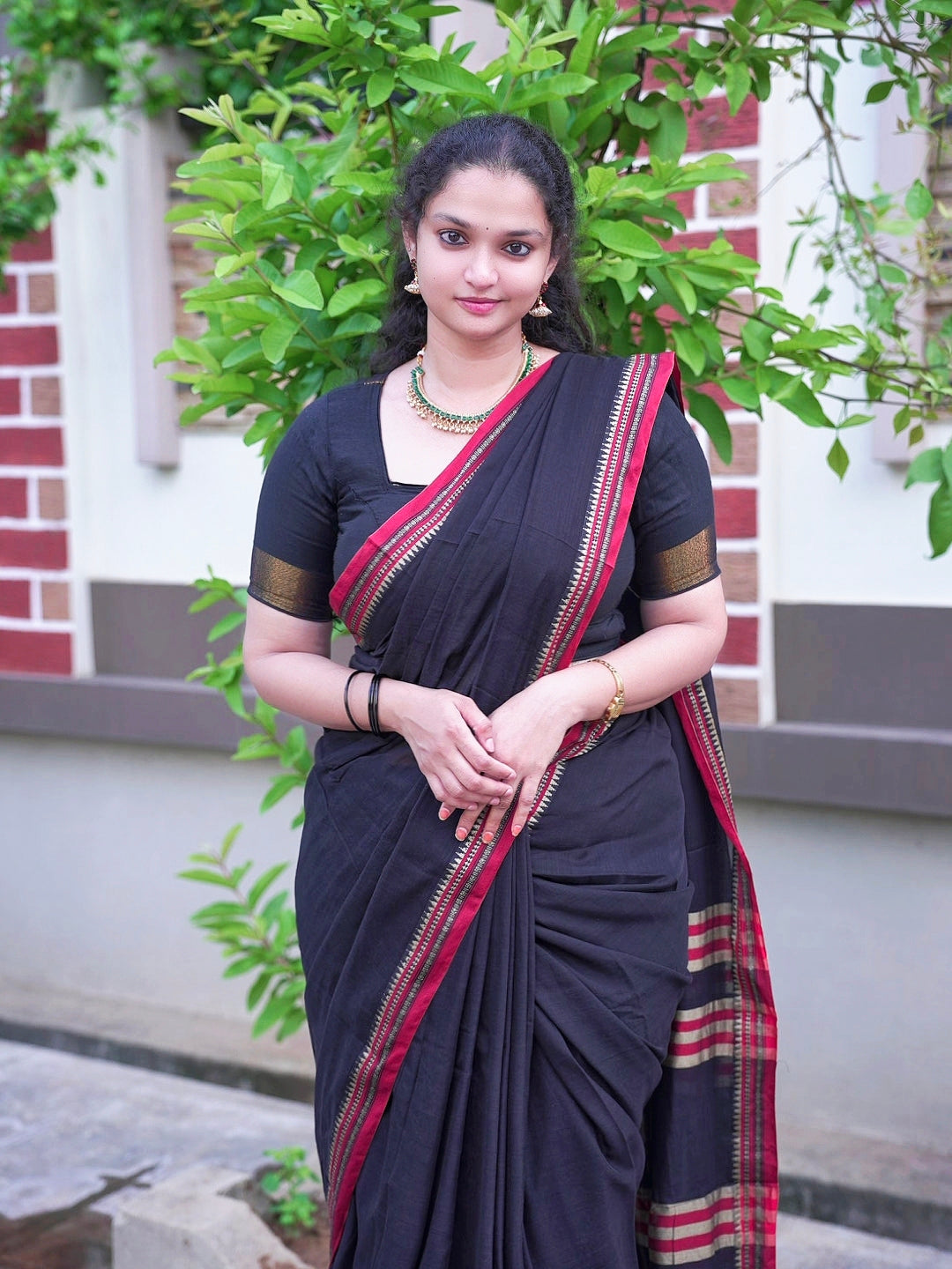 Narayanpeta Nizam boarder mercerised cotton saree
