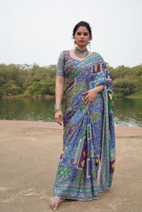 Laya celeb inspired ajrak saree budget friendly range