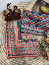 Premium Laya celeb inspired ajrak saree