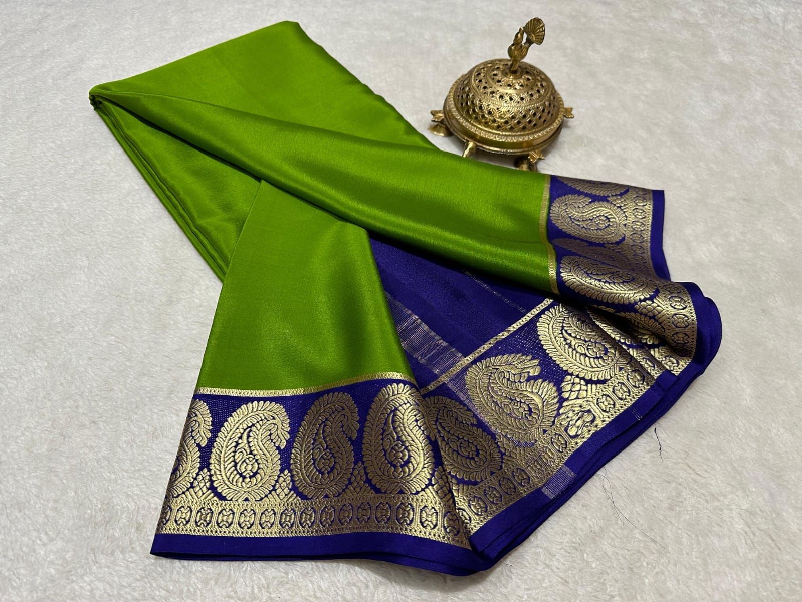 Mysore silk contrast budget friendly saree