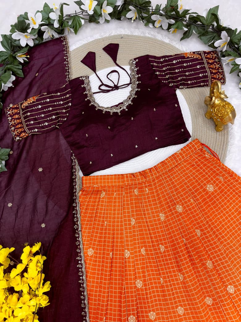 Gadwal style Half saree