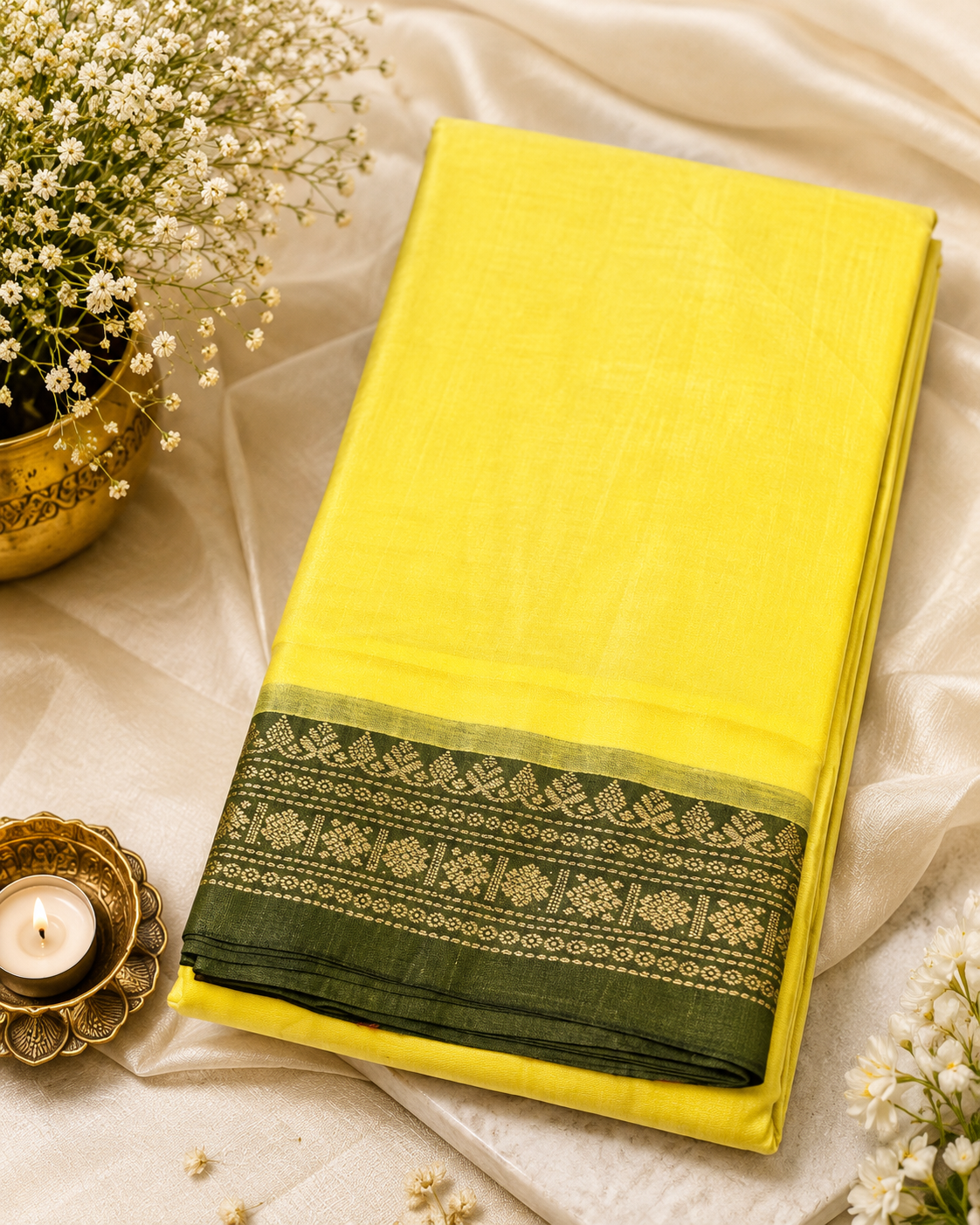 Narayanpeta Pure Cotton rudraksha boarder saree