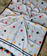 Polka dots ball mul cotton 120 count sraee