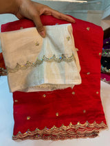 Vichitra silk grand party wear saree