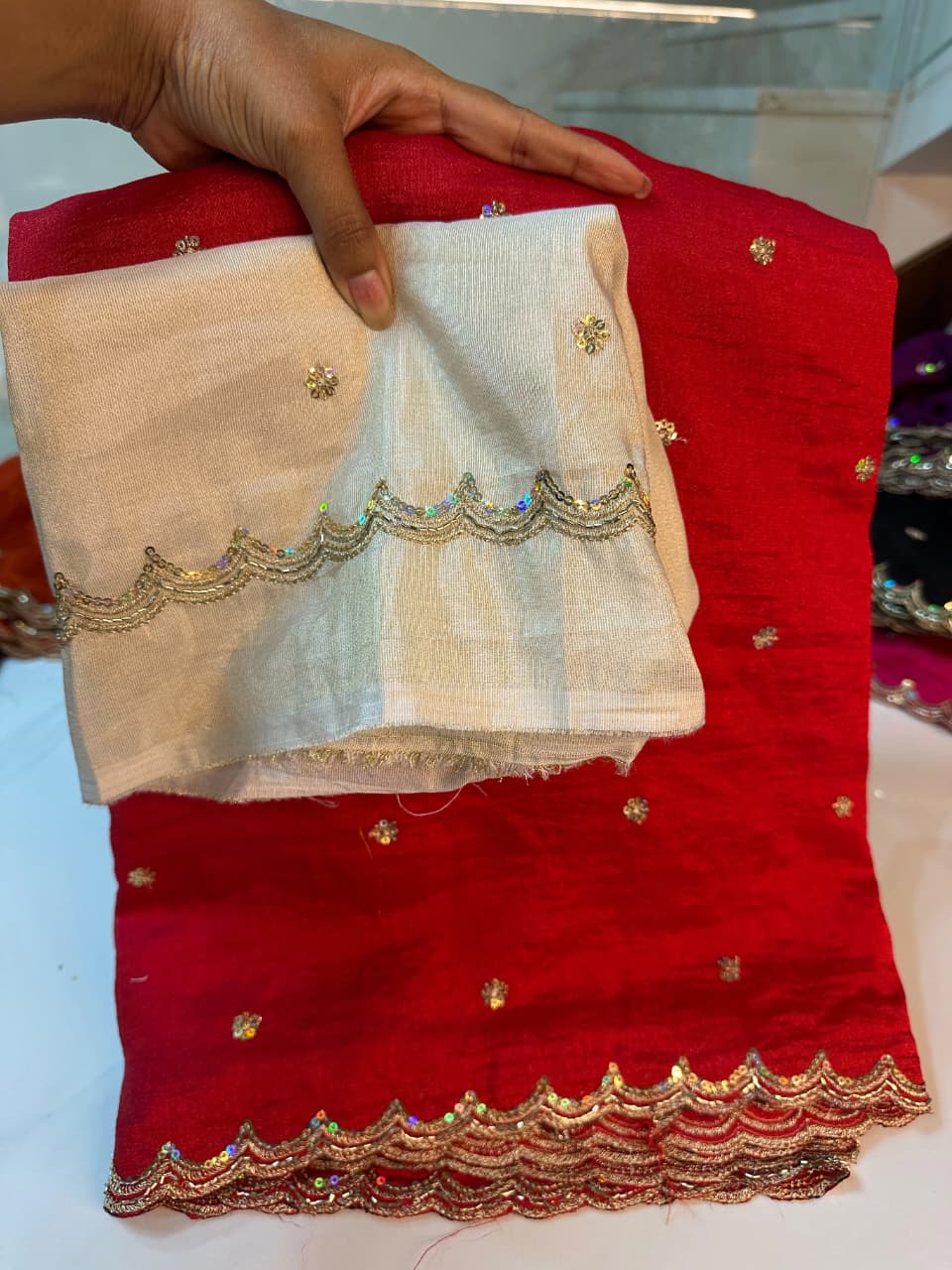 Vichitra silk grand party wear saree