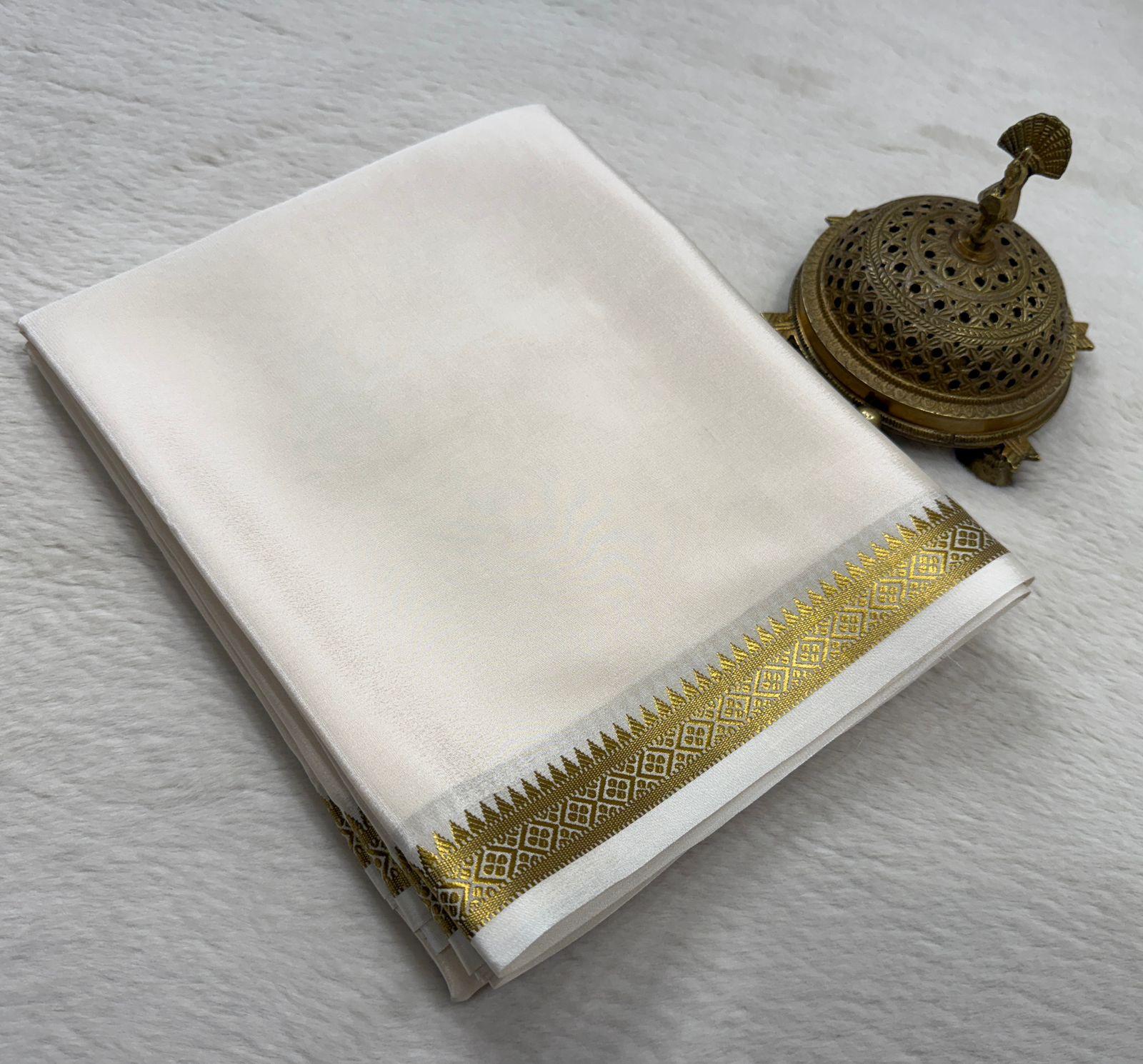 Semi Mysore silk temple boarder
