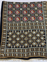 Premium quality pure cotton patola printed saree with stylish tassels