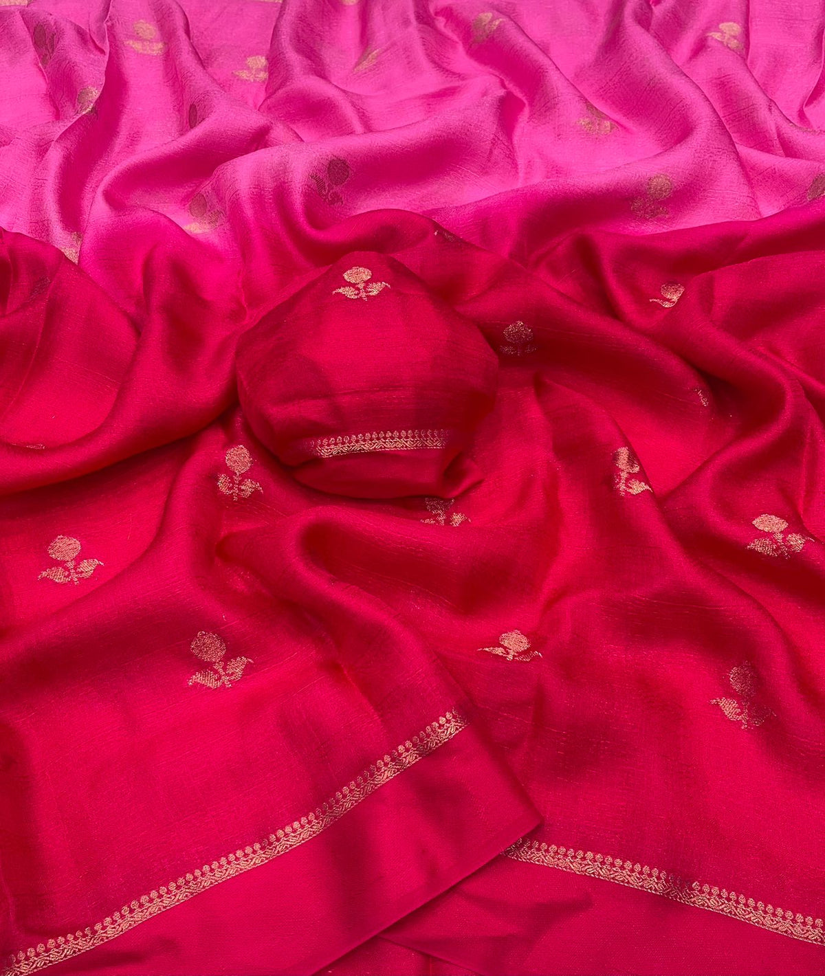 Jute viscose dual shade saree