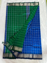 Managalagiri kanchi borader checks saree